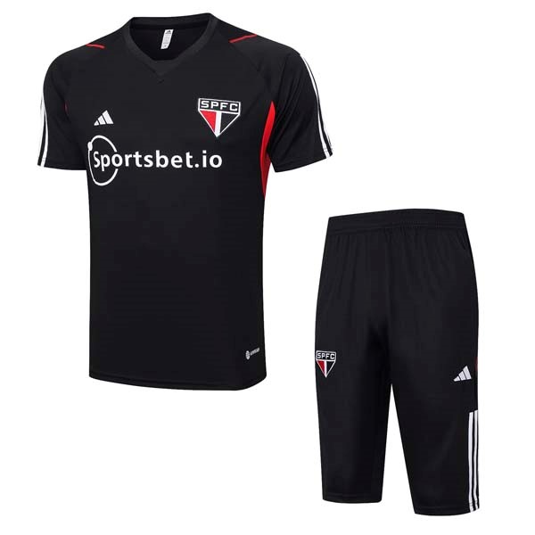 Trikot Entrainement Sao Paulo Komplett Set 2023-24 Schwarz